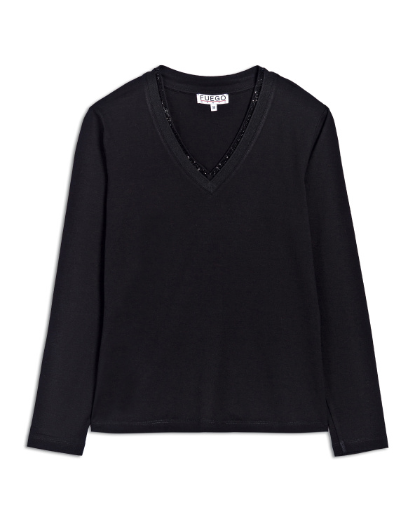 Tee-Shirt Semi Basique Noir
